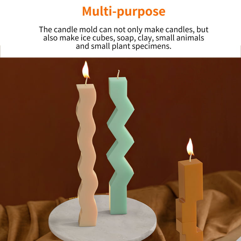 Silicone Candle Molds for Candle Making Pillar Aromatherapy Candles, Epoxy  Molding for Resin, Wax, Soap, Flower Specimen, Clay 