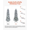 thumbnail image 6 of 6ft Prelit Flocked Artificial Christmas Tree with 240 Colorful LED Lights 11 Lighting Modes 635 Branch Tips for Home Office Party Holiday Decoration, 6 of 6