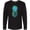 AB-Black, variant on Inktastic Blue and Green Pineapple Long Sleeve T-Shirt
