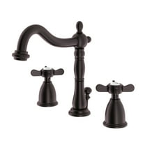 Kingston Brass KB1975BEX Essex Widespread Bathroom Faucet with Plastic Pop-Up, Oil Rubbed Bronze