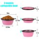 thumbnail image 5 of Paquete de 2 cuencos para perros, cuenco de viaje plegable, cuenco para perros a prueba de fugas con tapa y gancho, cuenco portátil de silicona para gatos, perros, senderismo y camping (450 JFHHH pequeña, 5 of 5