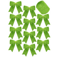 thumbnail image 2 of 12 Pcs Lime Christmas Bows Christmas Tree Decorations 5.9 Inch Faux Fur Xmas Bows for Xmas Tree Ornaments Wreath DIY Craft Gift Wrapping Holiday Wedding Party Decoration(Green), 2 of 7