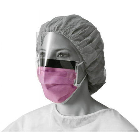 Fluid-Resistant Surgical Face Masks with Eyeshield - NON27410ELZ