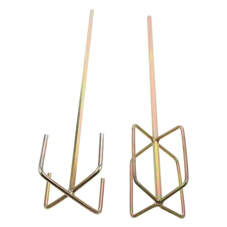 Kkewar 2pcs Practical Paint and Mud Mixer Hexagonal Head Mud Mixer Drill Mixer Tools