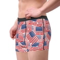 thumbnail image 2 of Pofeuu America Flags Print Men’s Boxer Briefs, Moisture-Wicking Underwear, Regular,Trunk-Medium, 2 of 5