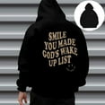 thumbnail image 2 of Yhkghxis Jesus Hoodie, Christian Hoodies for Men Smile You Made God's Wake Up List Hoodie with Pockets Hooded Sweatshirt Pullover Tops, 2 of 9