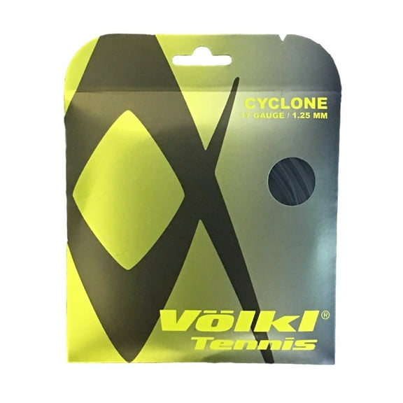 VOLKL Cyclone | Tennis Racquet String | Spin & Control | Ten-sided co-polymer (Black, 17g Set)