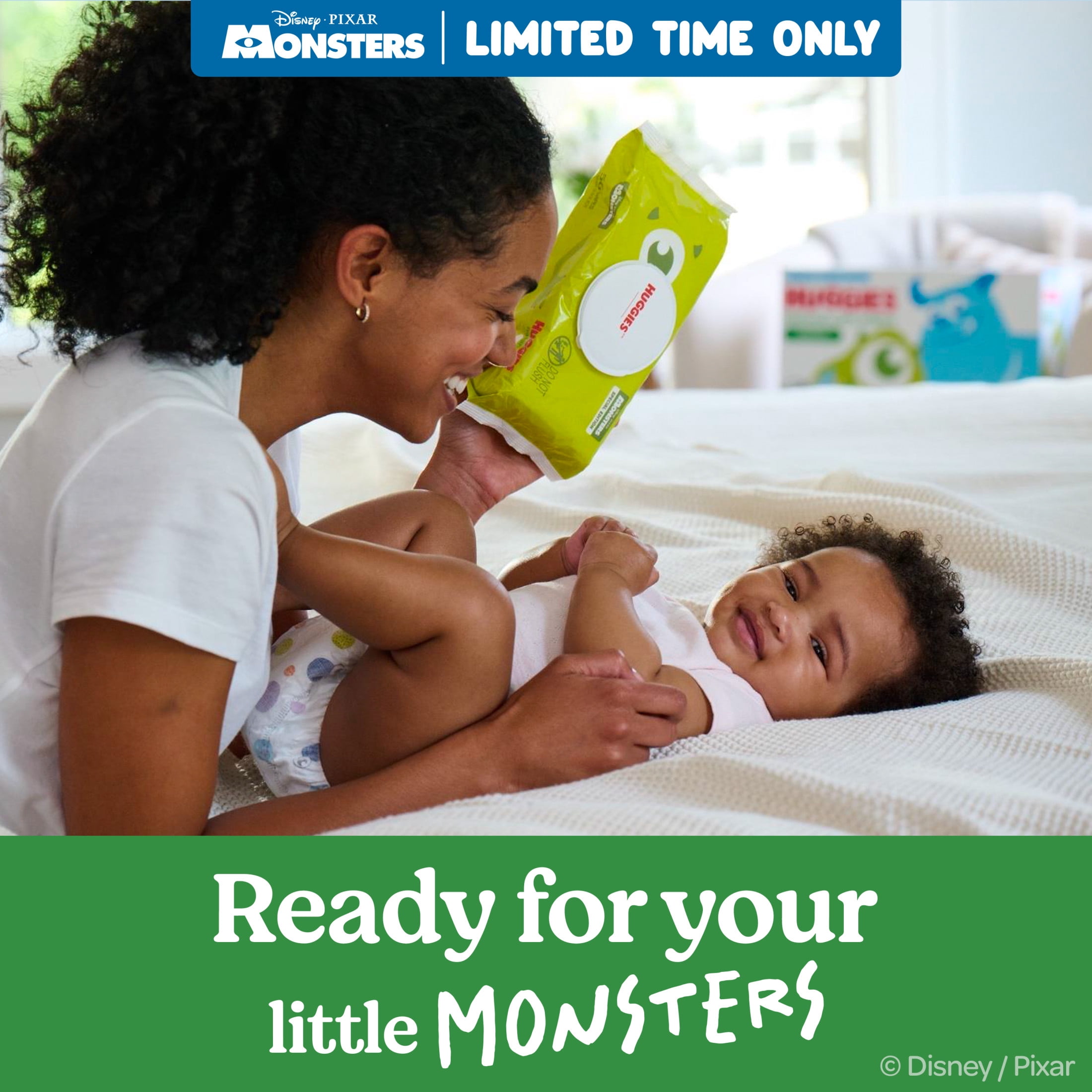 Huggies Natural Care Sensitive Little Monsters Edition Baby Wipes, 10 Pack, 560 Count