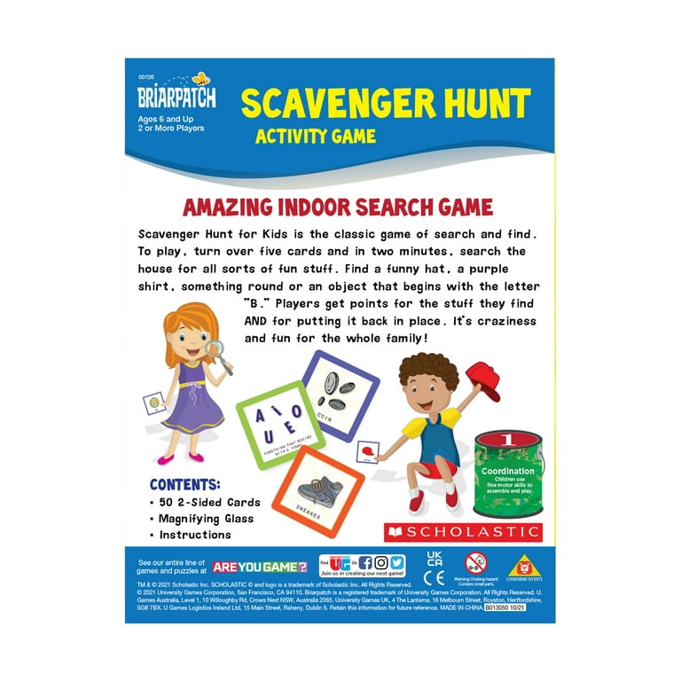 Briarpatch Travel Scavenger Hunt Card Game for Kids, Activities for Family  Vacations, Road Trips and Car Rides, Ages 7 and Up
