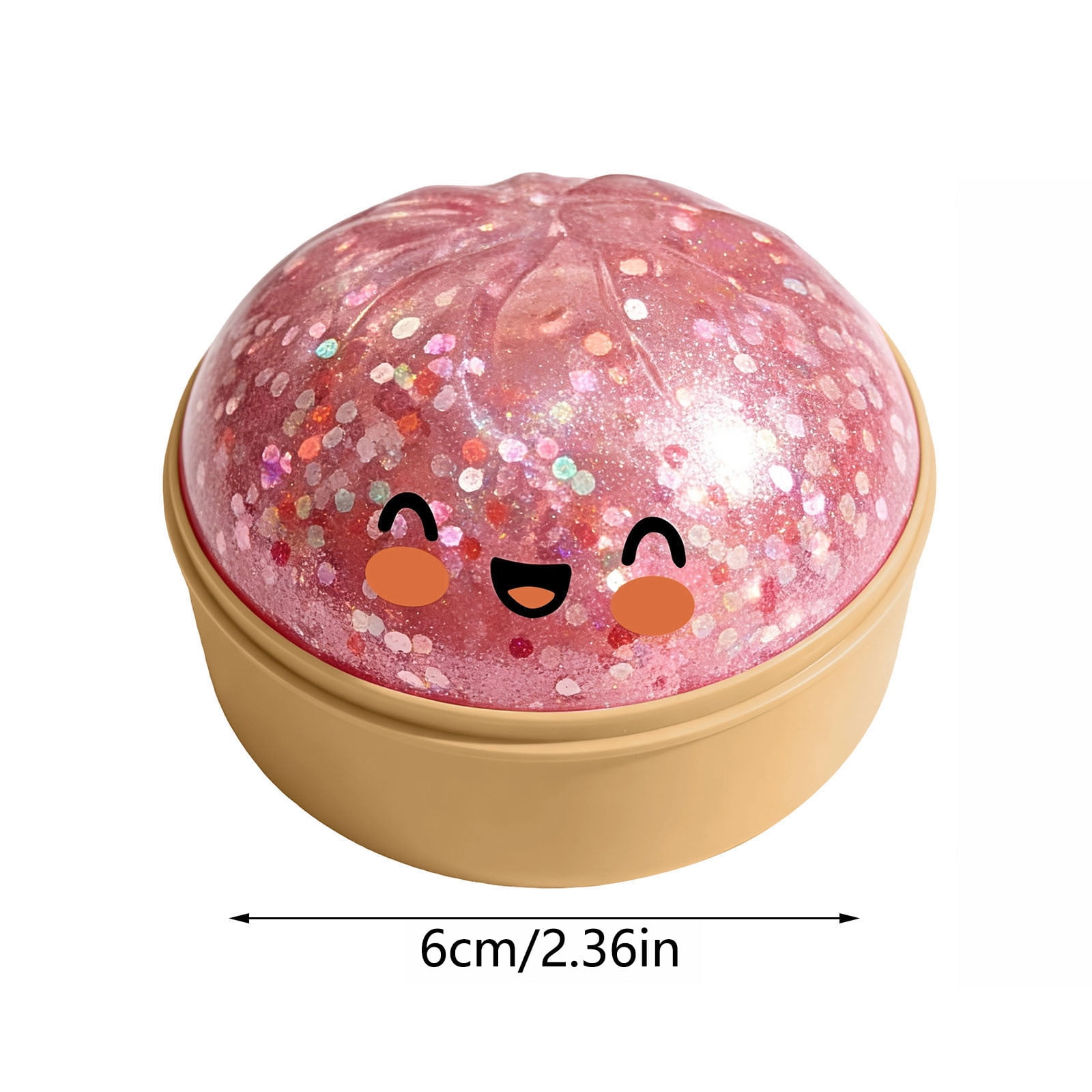 Guvpev Dumpling Squishy Stress Balls, Glitter Squishy Dumplings Squeeze Toys, Mystery Bao Bun Squishies with Steamer Box Fun Novelty & Gag Toys Gifts