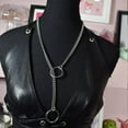 thumbnail image 3 of Collier Ras du Cou en Forme de Cœur pour Femmes et Hommes, Chaîne Cubaine en Acier Inoxydable, Colliers en Forme de Y, Collier Punk, Collier Réglable, Collier Lariat Y, Colliers de Bal, Bijoux, 3 of 4