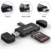 USB SD Card Reader, COCOCKA Micro SD/TF Flash Card Reader, Memory Card Reader, SD Card Adapter with OTG Function