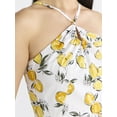 thumbnail image 4 of Free Assembly Women's Sleeveless Halter Fit and Flare Cotton Mini Dress, XS-XXL, 4 of 5