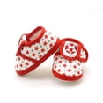 thumbnail image 6 of Newborn Baby Shoes for Infant Girl Anti-slip and Dirt-resistant Rubber Sole Cotton Paw Print Booties Flats Toddler with Magic Tape, 6 of 6