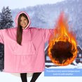 thumbnail image 3 of Sudadera de franela con capucha de gran tamaño para el hogarsudadera de canguro Likrtyny Para estrenar, 3 of 8