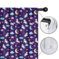 thumbnail image 4 of Blackout Kids Curtains,Blue Cartoon Unicorn Moon Cloud Star Pattern Childrens Insulated Curtains Set Of 2,Bedroom Essentials,Toddler Room Decor 42"x54", 4 of 5