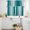 Teal Green, variant on Purple Gray Ombre Kitchen Curtains Sets for Windows 36 Inch Length, Vintage Country Wooden Rod Pocket Window Treatments Tier Curtains and Valances Set for Bedroom/Bathroom