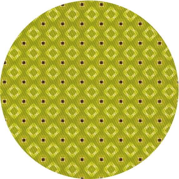 Ahgly Company Machine Washable Indoor Square Transitional Dark Golden Rod Brown Area Rugs, 3' Square