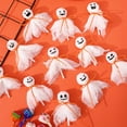thumbnail image 6 of Xinwanna 12 Pcs Halloween Ghost Lollipop Wrappers White Cloth Ghost Candy Wrappers for Homemade Candy DIY Trick or Treat Party Decoration (12pcs), 6 of 13