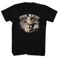 thumbnail image 1 of John Wayne Hollywood Icon Actor Rough Vignette Adult T-Shirt Tee, 1 of 2