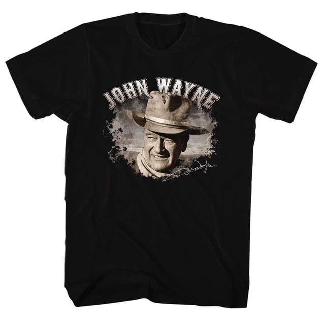 John Wayne Hollywood Icon Actor Rough Vignette Adult T-Shirt Tee