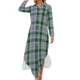 thumbnail image 1 of Clan Robe Chemise à Manches Longues Tartan Vêtements d'Été 2024 Nouveauté Robe Femme, 1 of 4