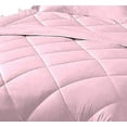 thumbnail image 6 of DNG Creations 3 Piece Ruffle Diamond Comforter All Season 550 GSM Oversized Queen Size - 800 Threads Count, 100% Egyptian Cotton Solid Baby Pink Colour, 6 of 6
