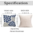 thumbnail image 5 of Navy Grey White Pillow Covers 18x18 Inch Set of 2 Dahlia Floral Decor Throw Pillows Spring Summer Modern Geometry Flower Outdoor Decorative Cushion Cases for Sofa Couch Bed Decorations, 5 of 6