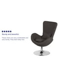 thumbnail image 4 of Flash Furniture Egg Series Dark Gray Fabric Side Reception Chair, 4 of 12