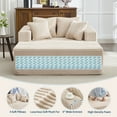 thumbnail image 3 of OUTGOODS 61" Oversized Corduroy Chaise Lounge, Deep Seat Sofa with Pillows, No Assembly, 3 of 9