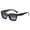 Bright Black Double Grey, variant on Vintage Sunglasses for Women and Men Retro Sun Glasses with Resin Lenses Plastic Frame Driving and Travel Eye