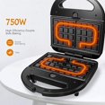 thumbnail image 3 of Jinsinto Heart pinch waffle press black LED display - 23.98 x 9.98 X 21.79 cm, 3 of 5