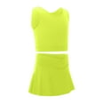 thumbnail image 6 of MIASHUI Girls Short Sets 2 Piece Athletic Sets with Sleeveless Tank Top and Skorts,Yellow,L, 6 of 9