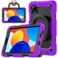 thumbnail image 2 of For Xiaomi Redmi Pad SE 8.7 inch 2024, 360 Rotating Shockproof Cover with Stand, Handle, Shoulder Strap, Purple, 2 of 7
