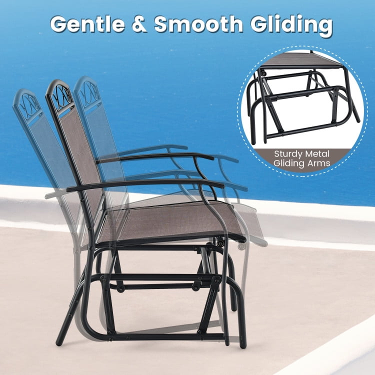 Aimee Lii 3 Pieces Outdoor Patio Furniture for Porch, Backyard, Sturdy, Brown