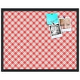 thumbnail image 2 of PinPix 30x24 Custom Cork Bulletin Board Argyle Red Poster Board Has a Fabric Style Canvas Finish, Framed in Argyle Red, by ArtToFrames (PinPix-646), 2 of 6