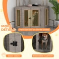 thumbnail image 6 of PawHut Corner Dog Crate Furniture for Medium-Sized Dogs, Walnut Brown, 6 of 10