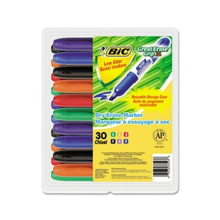 BIC Great Erase Grip Dry Erase Marker BICGDEM30ASST
