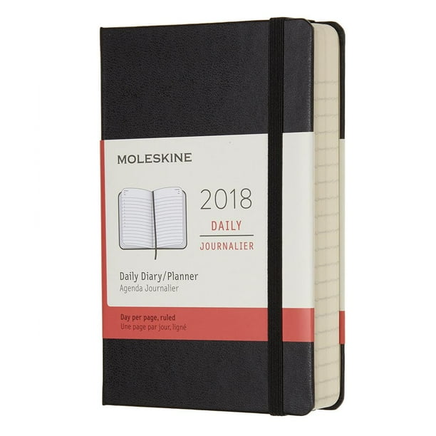 Moleskine 12 Month Daily Planner, Pocket, Black, Hard Cover (3.5 X 5.5