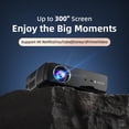 thumbnail image 2 of 4K HDR LED Smart Projector Full HD 1080P 5G WiFi Android 11 TV Portable Home Theater Projetor 3D Auto Focus with Dolby Audio, 2 of 5