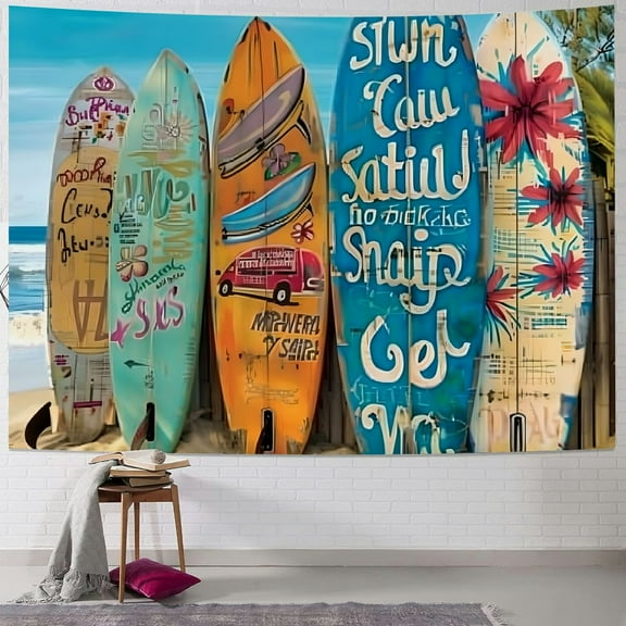 BCIIG Surfboards Beach Van Tapestry Wall Hanging Unique Style Graphic Tapestries Home Wall Decor Art for Living Room Bedroom Apartment Farmhouse Dorm 40x30inch