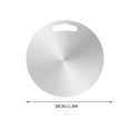 thumbnail image 3 of Circular Stainless Steel Cutting Board, Multi-Use Thawing & Chopping Board for Kitchen, Double-Sided Cutting Tool, Anti-Bacterial, Non-Stick Kitchen Gadget for Food Prep, 3 of 9