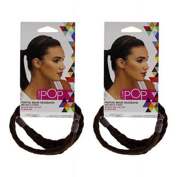 Hairdo Pop Fishtail Braid Headband - R6 30H Chocolate Copper - Pack of 2, 1 Pc