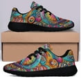 thumbnail image 2 of Hippie Peace Sign Shoes Sneakers for Women Men Black Size 5, 2 of 6