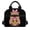 Capybara Ice Cream Print, variant on POLERO Black Cat Silhouette Insulated Lunch Tote, Aluminum Film Durable Front Pocket Lunch Bag for Women