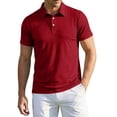 thumbnail image 3 of Trgacdwlo Polo Shirts for Men Lightweight Quick Dry Shirts for Men Short Sleeve Summer Running Exercise Golf Polo Shirt Men Red XXL, 3 of 9