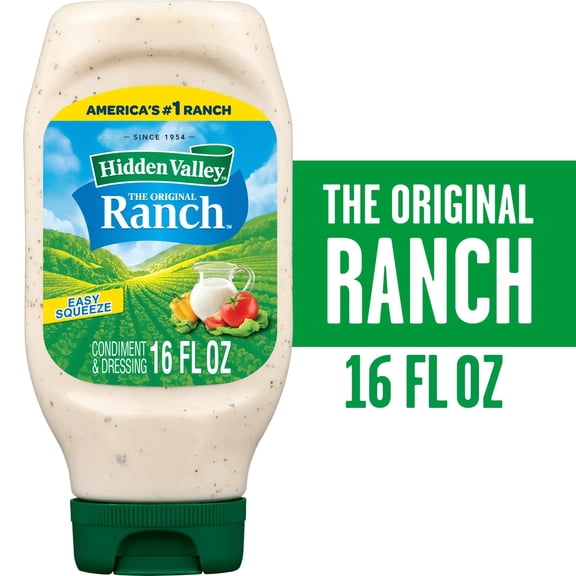 Hidden Valley Original Ranch Salad Dressing and Topping, 16 fl oz Easy Squeeze Bottle