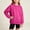 Hot Pink, variant on NEBWOAK Toddler Girls Oversized Crewneck Sweatshirt 100% Cotton Loose Fit Pullover School Brown,Size 3-4 T