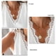 thumbnail image 2 of Camisetas sin Mangas para Mujer Camisas Casuales sin Mangas de Verano Cuello en V con Diseño de Encaje Color Puro Transpirable para la Vida Diaria ANGGREK Otros, 2 of 6