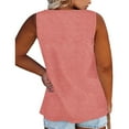 thumbnail image 2 of Langwyqu Plus Size Tank Tops for Women Summer Sleeveless Henley T-Shirts Tops, 2 of 3